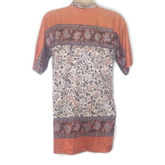 Vintage 1960's Jump for Charley Floral Satin Blouse - Picture 4 of 5